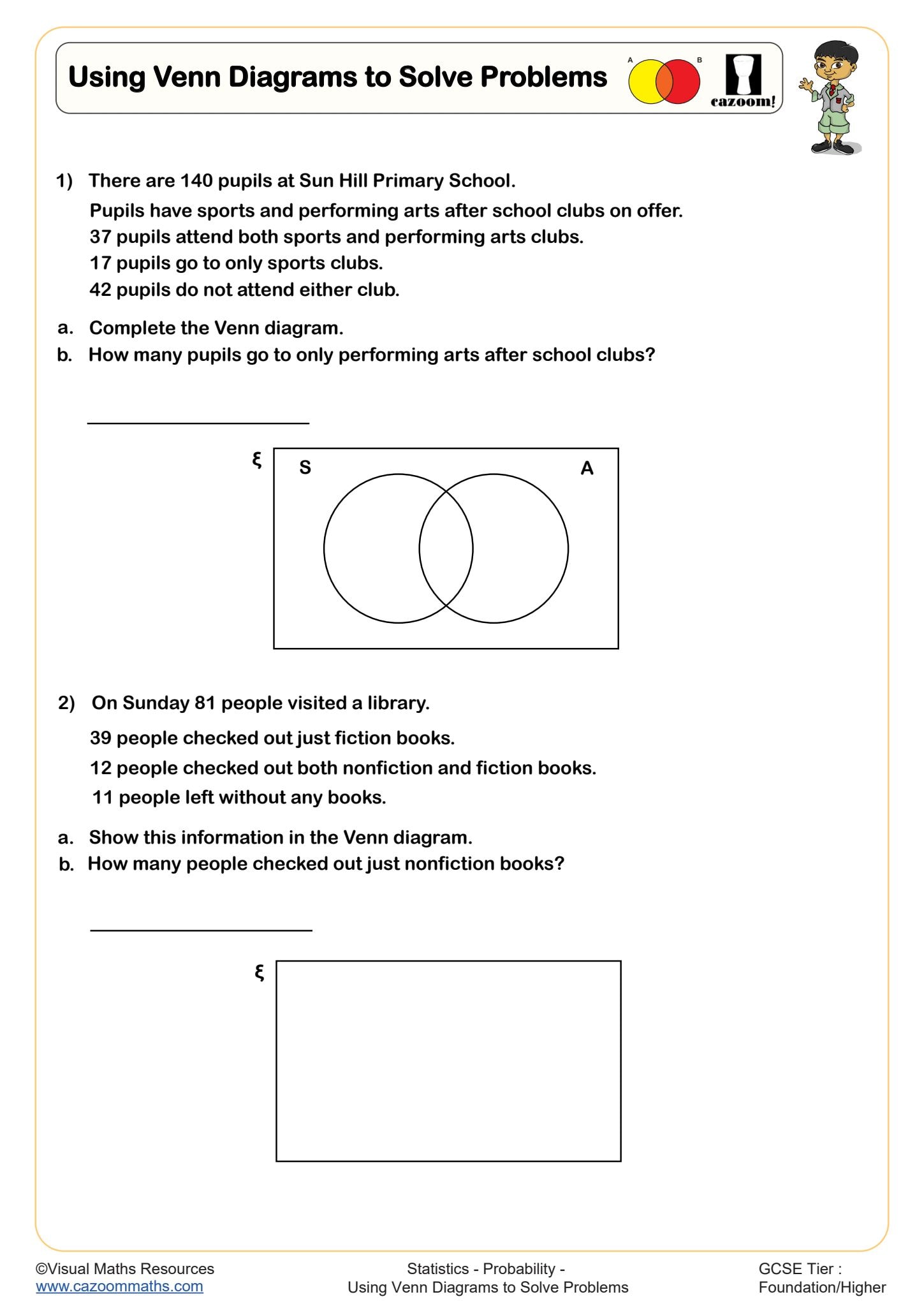 Preview of Using Venn Diagrams to Solve Problems