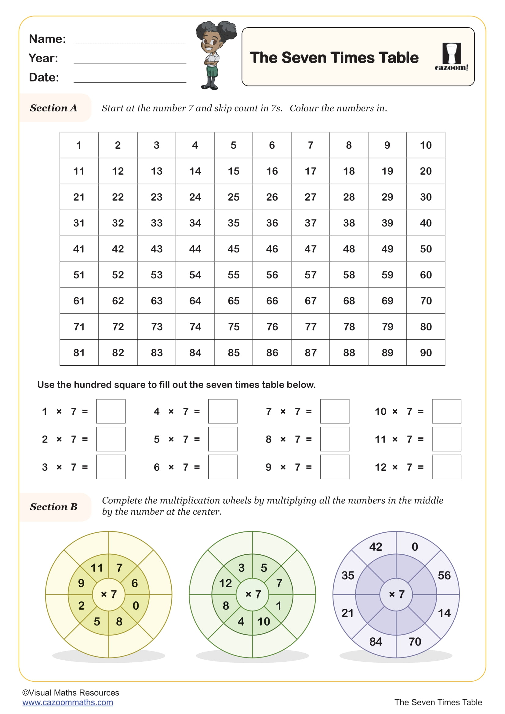 Preview of The Seven Times Table