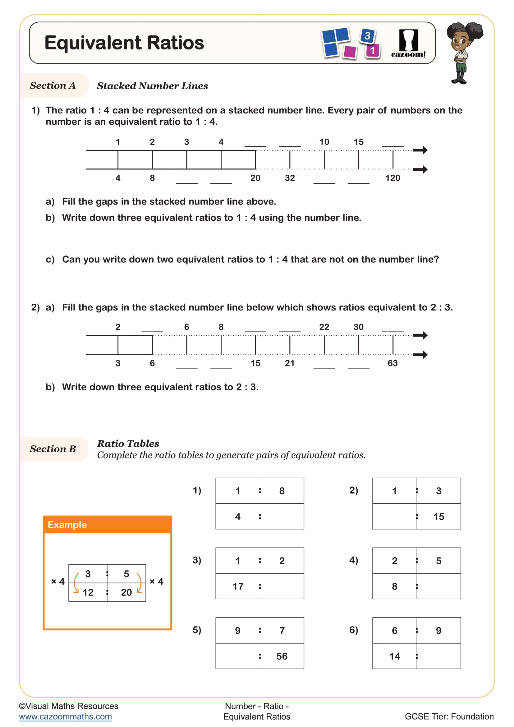 Equivalent Ratios worksheet