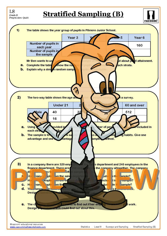Samples and Surveys Worksheets | Random Sampling Worksheet
